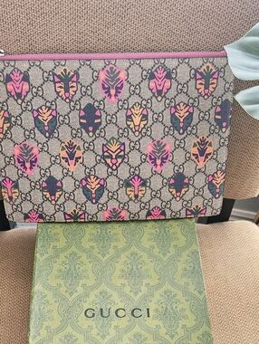💖 Gucci Tiger Print Limited Edition GG Monogram Clutch Bag